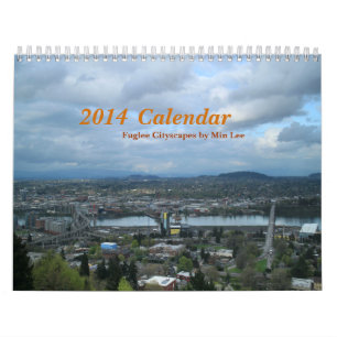 2014 Cityscapes för kalender Fuglee av minimum