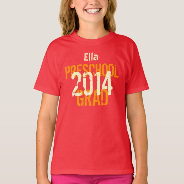 2014 eller valfritt års förskool Nytt Grad-eget na Tee Shirt (Framsida)