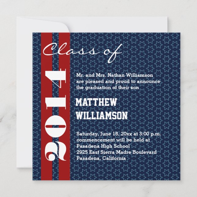 2014 eller vilket år som helst Röd Vit Blå Examen  Meddelande (Framsida)