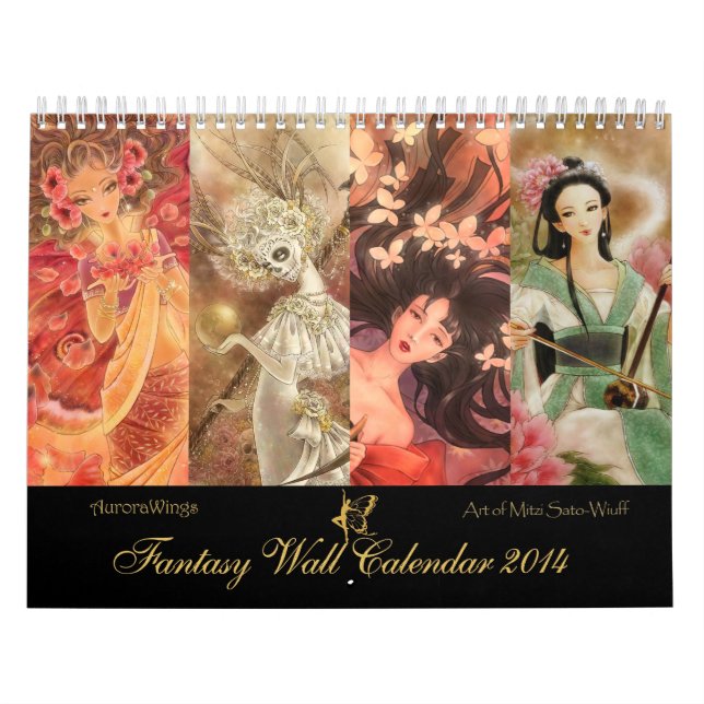 2014 fantasikalender - konst av Mitzi Sato-Wiuff Kalender (Omslag)