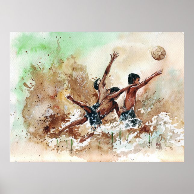 2014 Fotbolls-EM fläkt Print by Vimal Poster (Framsidan)