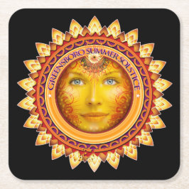 2014 Greensboro Summer Solstice Festival Keepsaké Underlägg Papper Kvadrat