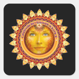 2014 Greensboro Summer Solstice Festival Souvenir Fyrkantigt Klistermärke