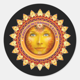 2014 Greensboro Summer Solstice Festival Souvenir Runt Klistermärke