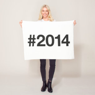 2014 Hashtag 11 födelsedagsdagen Fleecefilt