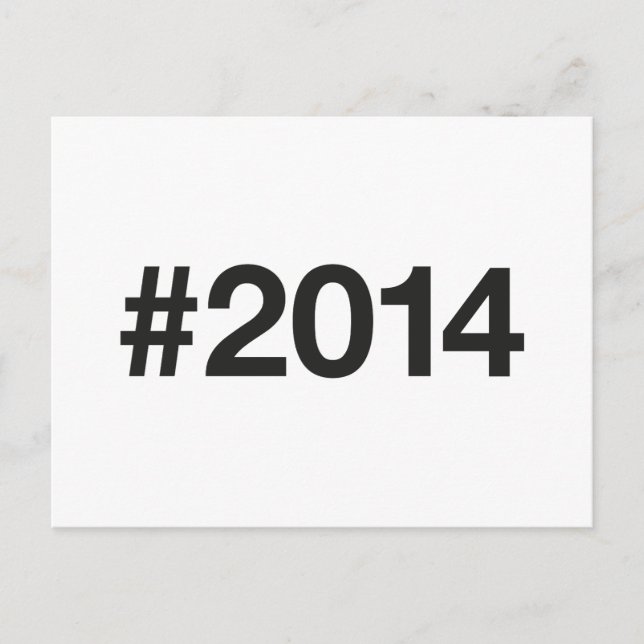2014 Hashtag 11 Födelsedagsjubileum Vykort (Framsida)