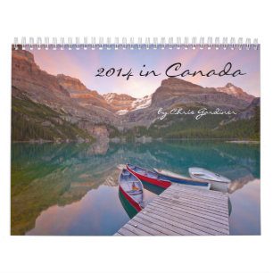 2014 kalender för 12 månad i Kanada Scenics