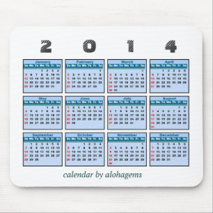 2014 kalender Mousepad Musmatta