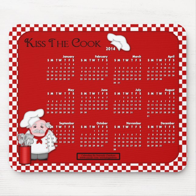 2014 Kalendermus Pad-Kiss Cook Musmatta (Framsidan)