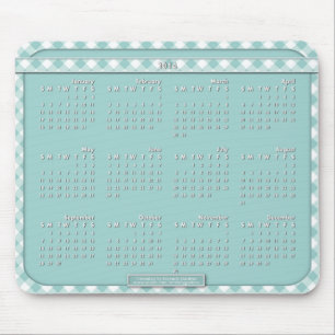 2014 Kalendermusmatta - Chex Blue Musmatta