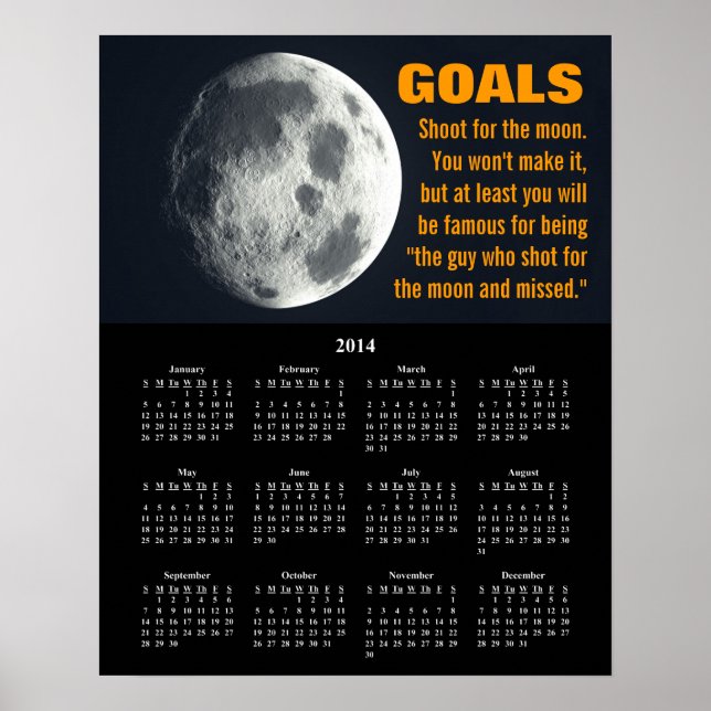 2014: Målinställning för demografisk kalender Poster (Framsidan)