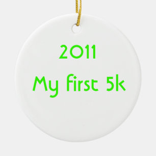 2014 min första 5k julgransprydnad keramik