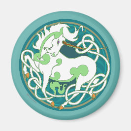 2014 Mink Nest Unicorn Magnet-Geen/Teal/White Magnet