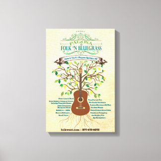 2014 Pagosa Folk 'N Bluegrass Poster Canvastryck