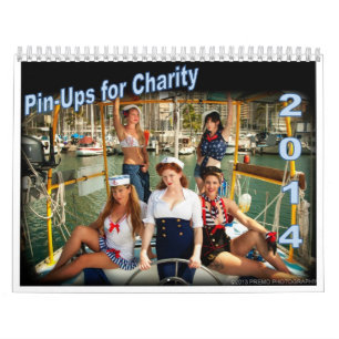 2014 pinup för välgörenhetkalender kalender