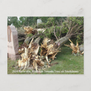 2014 Platteville, Tornado Memorabilia Postcard Vykort