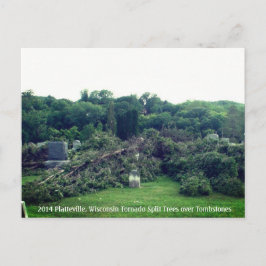 2014 Platteville, Tornado Memorabilia Postcard Vykort