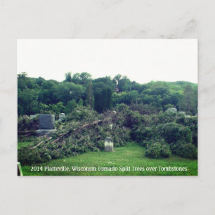 2014 Platteville, Tornado Memorabilia Postcard Vykort