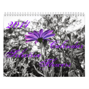 2014 selektiva blommor för kalender