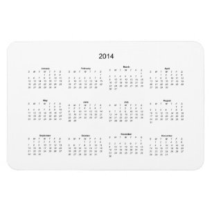 2014 Skapa din egen kalender Magnet