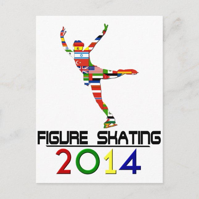 2014: Skating Figur Vykort (Framsida)