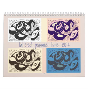 2014 sönderslitna jeannes trimmar kalendern kalender
