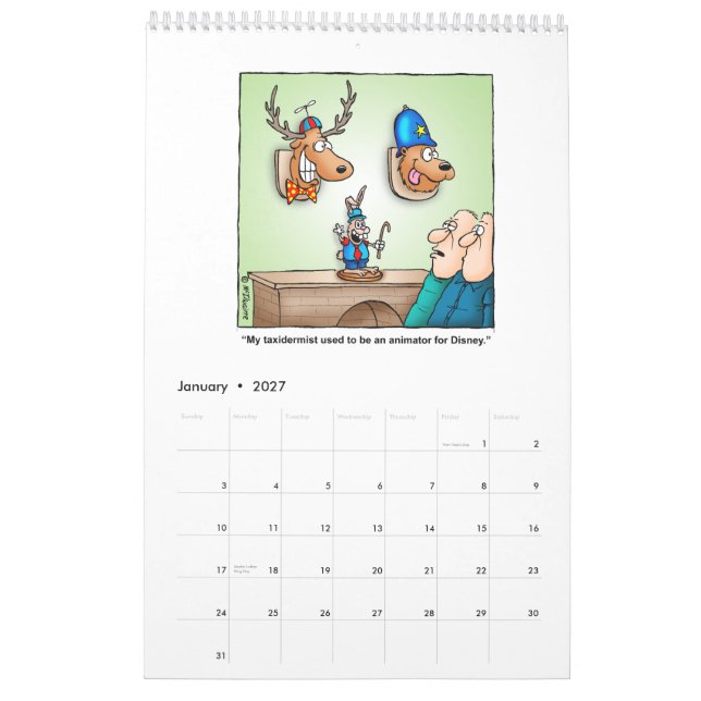 2014 uppsluppna jakttecknadkalender kalender (Jan 2027)
