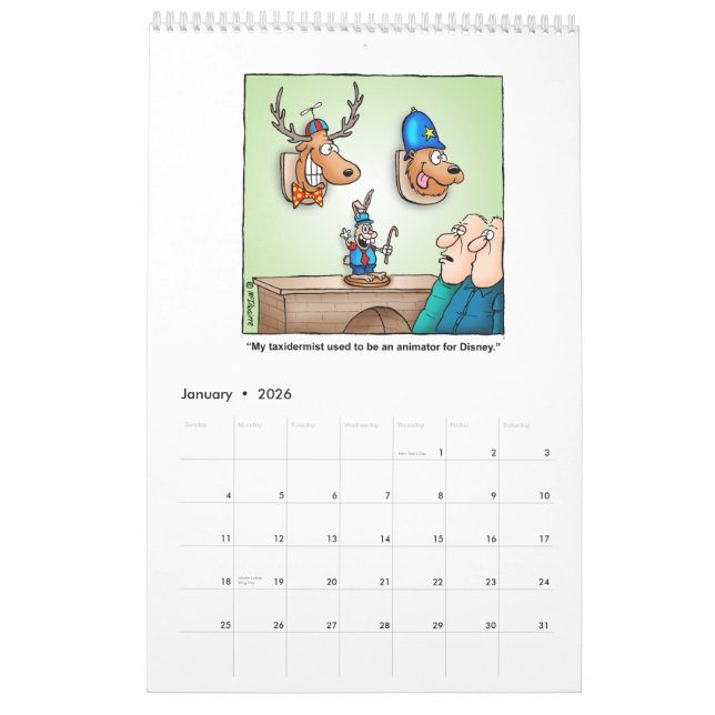 2014 uppsluppna jakttecknadkalender kalender (Jan 2026)