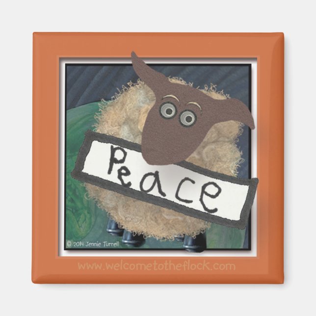 2014 Välkommen till Flock "Peace" Magnet (Framsidan)