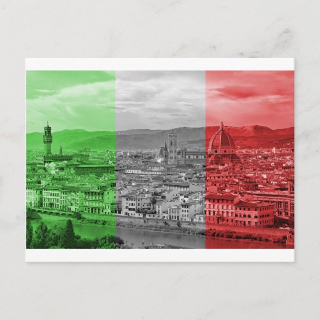 20150819_Firenze_Pano_Duomo_Palazzo_Vecchio_Arno_0 Vykort (Framsida)