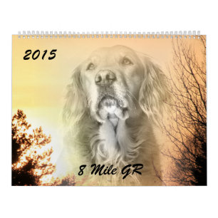 2015 8 Mile guld- Retriever Caledar Kalender