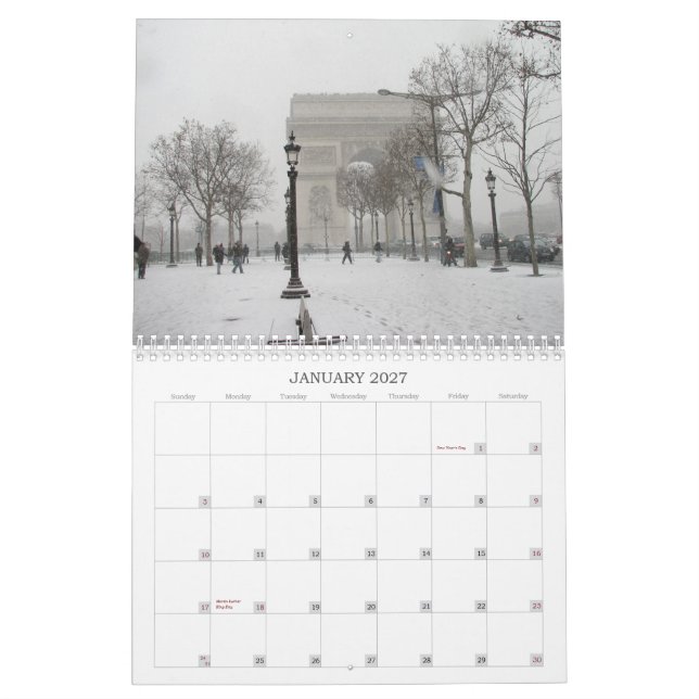 2015 Calender Paris, Frankrike Kalender (Jan 2027)