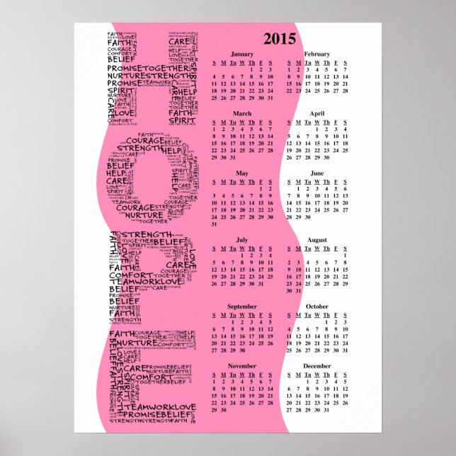 2015: Ett år av hopp, årskalender Poster (Framsidan)