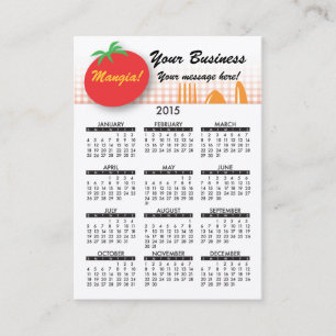 2015 italienska äta middag för visitkortkalender visitkort