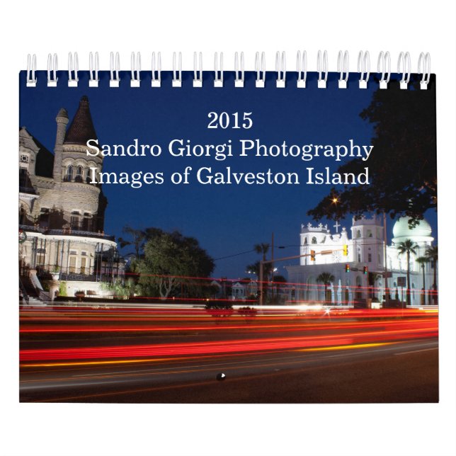 2015 kalenderbilder av den Galveston ön Kalender (Omslag)
