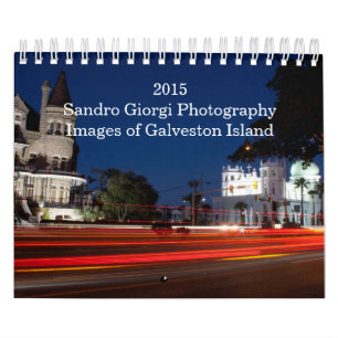 2015 kalenderbilder av den Galveston ön Kalender