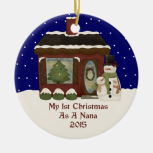 2015 min 1st jul som en Nana Julgransprydnad Keramik