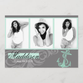 2015 Mint Anchor Photo Studenten-plattkort Meddelande