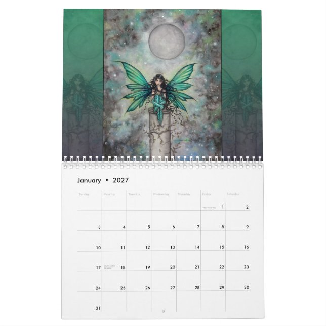 2015 Molly Harrison Sago- och Fantasykonstkalender Kalender (Jan 2027)