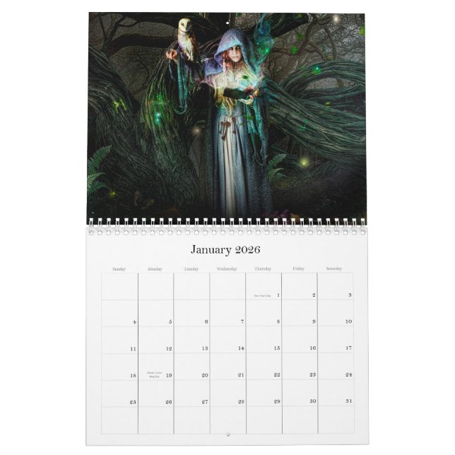 2015 mystiska dam- & Witchy kvinnakalender Kalender (Jan 2026)
