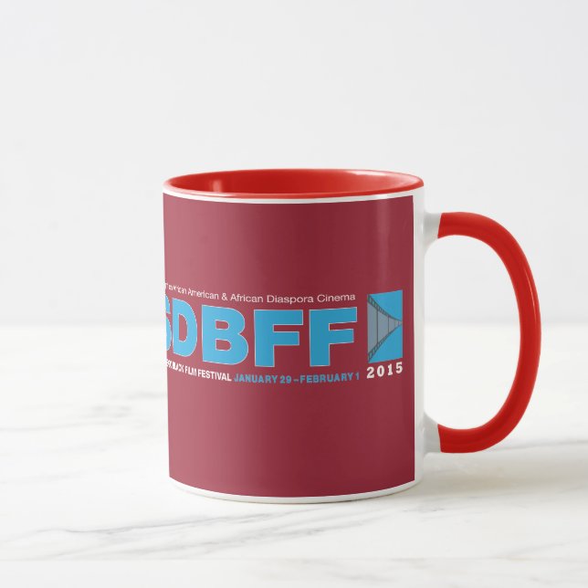 2015 San Diego Black Film Festival 11oz Ringer Mug Mugg (Höger)