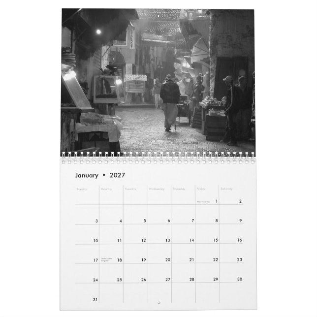 2015 svartvita fotografikalender kalender (Jan 2027)