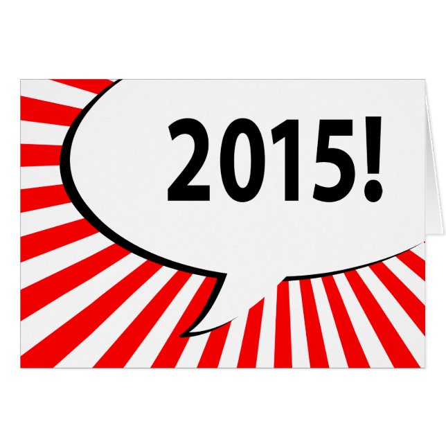 2015! tecknad bubbla OBS kort (Framsidan Horizontal)