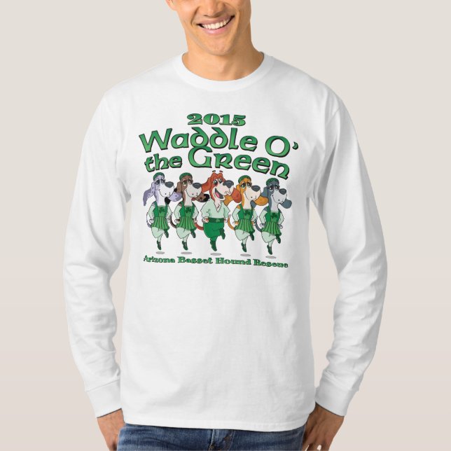 2015 Waddle O den gröna manar långärmadskjortan T-shirt (Framsida)