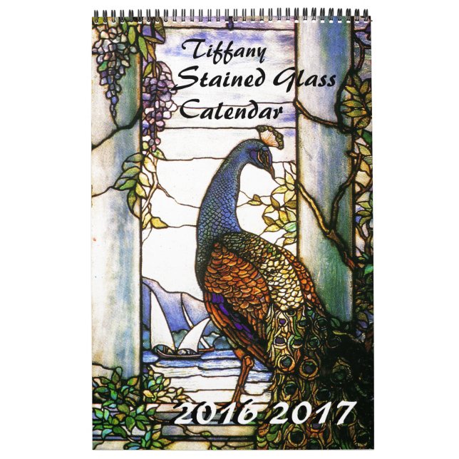 2016 2017 kalender för Tiffany målat glassnatur (Omslag)