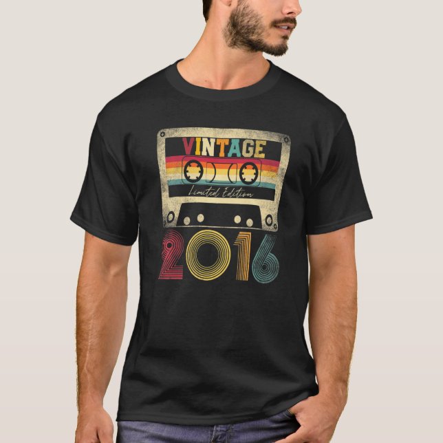 2016 6e-födelsedag 6 år gammal t shirt (Framsida)