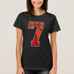 2016 7:e Birthday Basketball Sju 7 år gammal pojke T Shirt