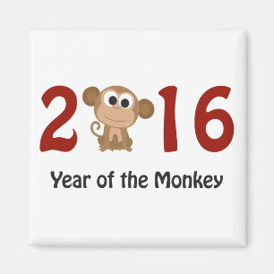 2016 Året för apan Magnet
