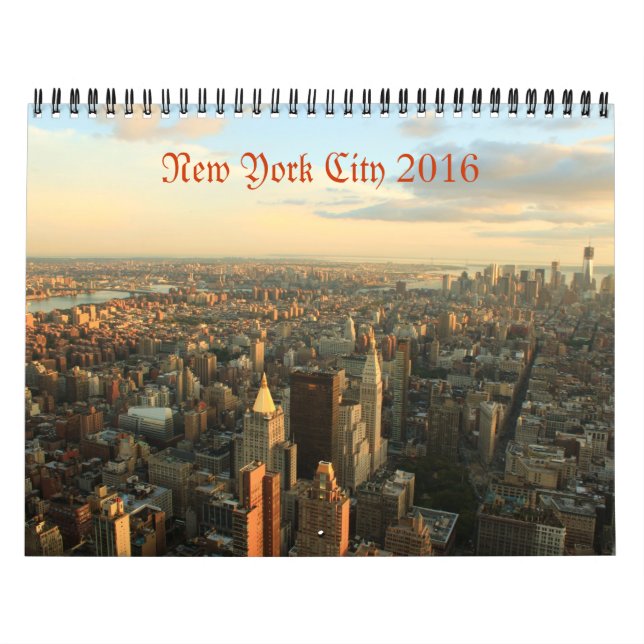 2016 års fotografikalender i New York City Kalender (Omslag)