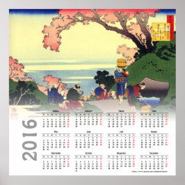 2016 års Hokusai-kalenderPoster Poster